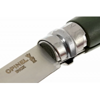 Нож OPINEL №8 TREKKING, нержавеющая сталь, кожаный темляк, хаки
