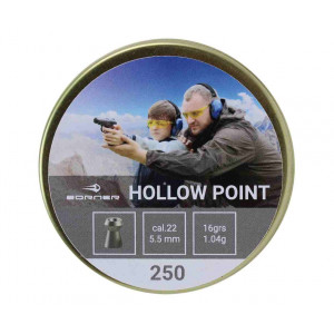 Пневматические пули Borner Hollow Point 4,5 мм, 0,58 грамм, 250 штук